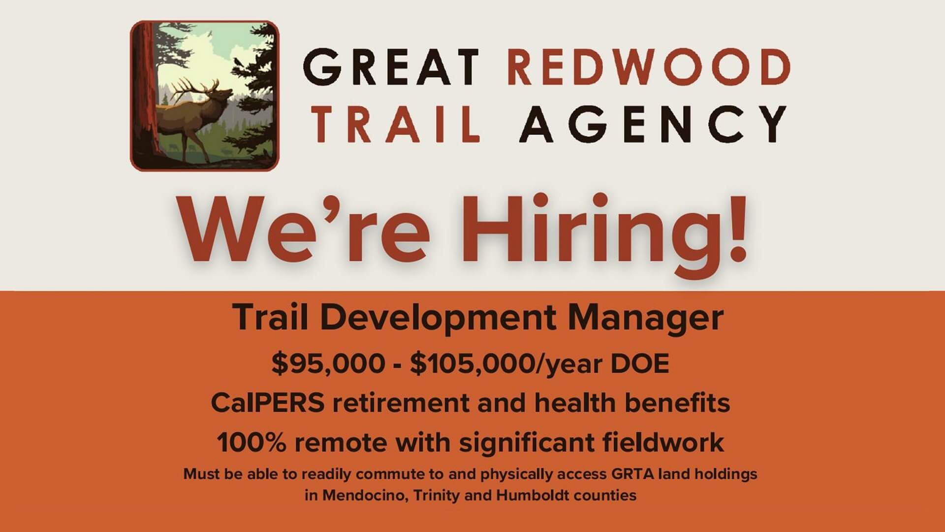 Trail Development Manager Job Vacancy Announcement Popup